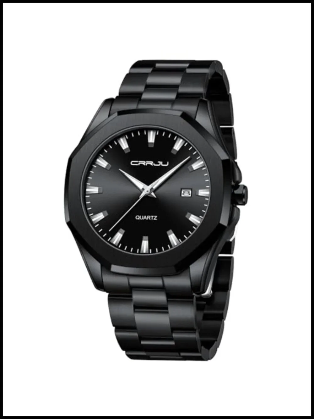 Men's Luxury Leather Analog Quartz Wristwatch with Luminous Display